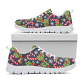 Christmas Berry And Candy Pattern Print White Running Shoes