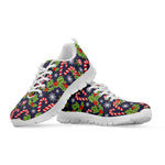 Christmas Berry And Candy Pattern Print White Sneakers