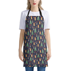 Christmas Boston Terrier And Corgi Print Apron