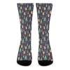 Christmas Boston Terrier And Corgi Print Crew Socks