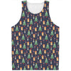 Christmas Boston Terrier And Corgi Print Men's Tank Top