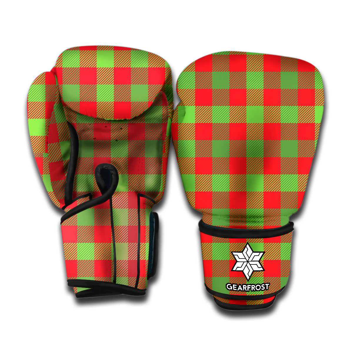 Christmas Buffalo Plaid Print Boxing Gloves