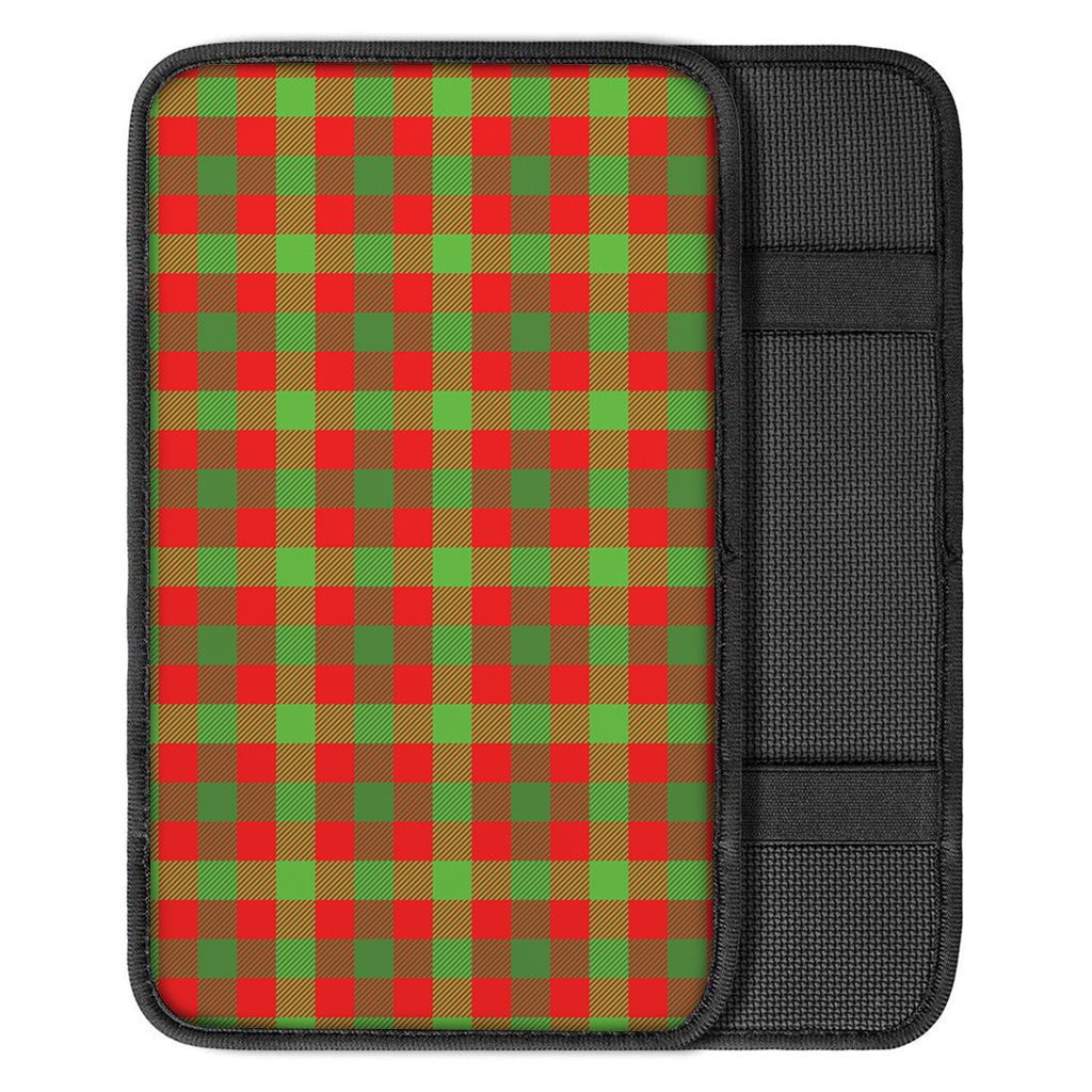 Christmas Buffalo Plaid Print Car Center Console Cover