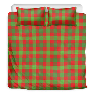 Christmas Buffalo Plaid Print Duvet Cover Bedding Set