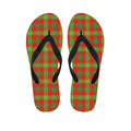 Christmas Buffalo Plaid Print Flip Flops