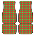Christmas Buffalo Plaid Print Front and Back Car Floor Mats