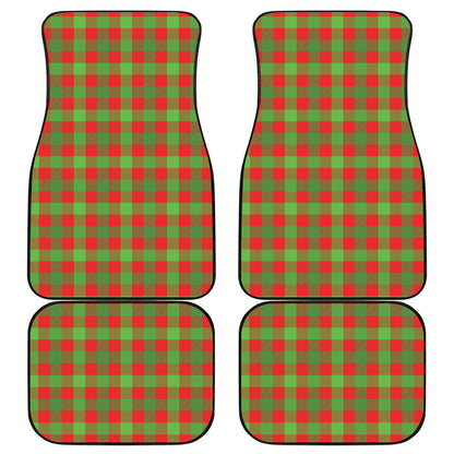 Christmas Buffalo Plaid Print Front and Back Car Floor Mats