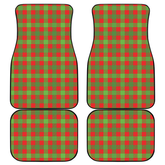 Christmas Buffalo Plaid Print Front and Back Car Floor Mats