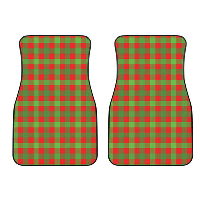 Christmas Buffalo Plaid Print Front Car Floor Mats