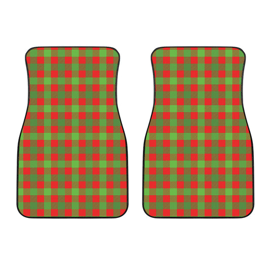 Christmas Buffalo Plaid Print Front Car Floor Mats