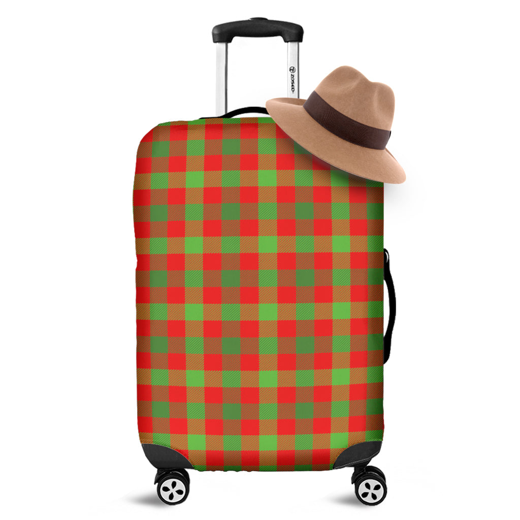 Christmas Buffalo Plaid Print Luggage Cover