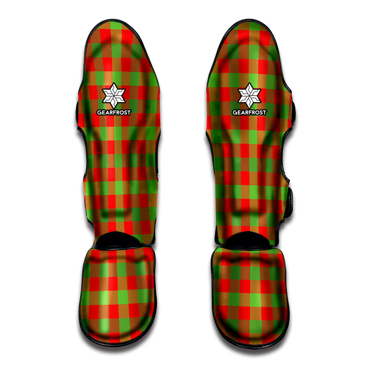 Christmas Buffalo Plaid Print Muay Thai Shin Guard