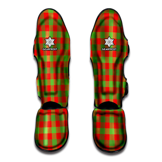 Christmas Buffalo Plaid Print Muay Thai Shin Guard