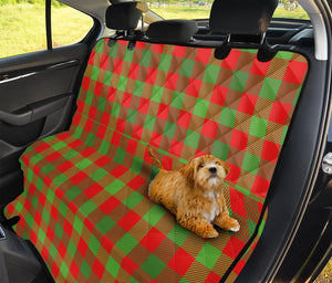 Christmas Buffalo Plaid Print Pet Car Back Seat Cover