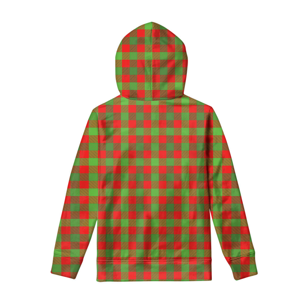 Christmas Buffalo Plaid Print Pullover Hoodie