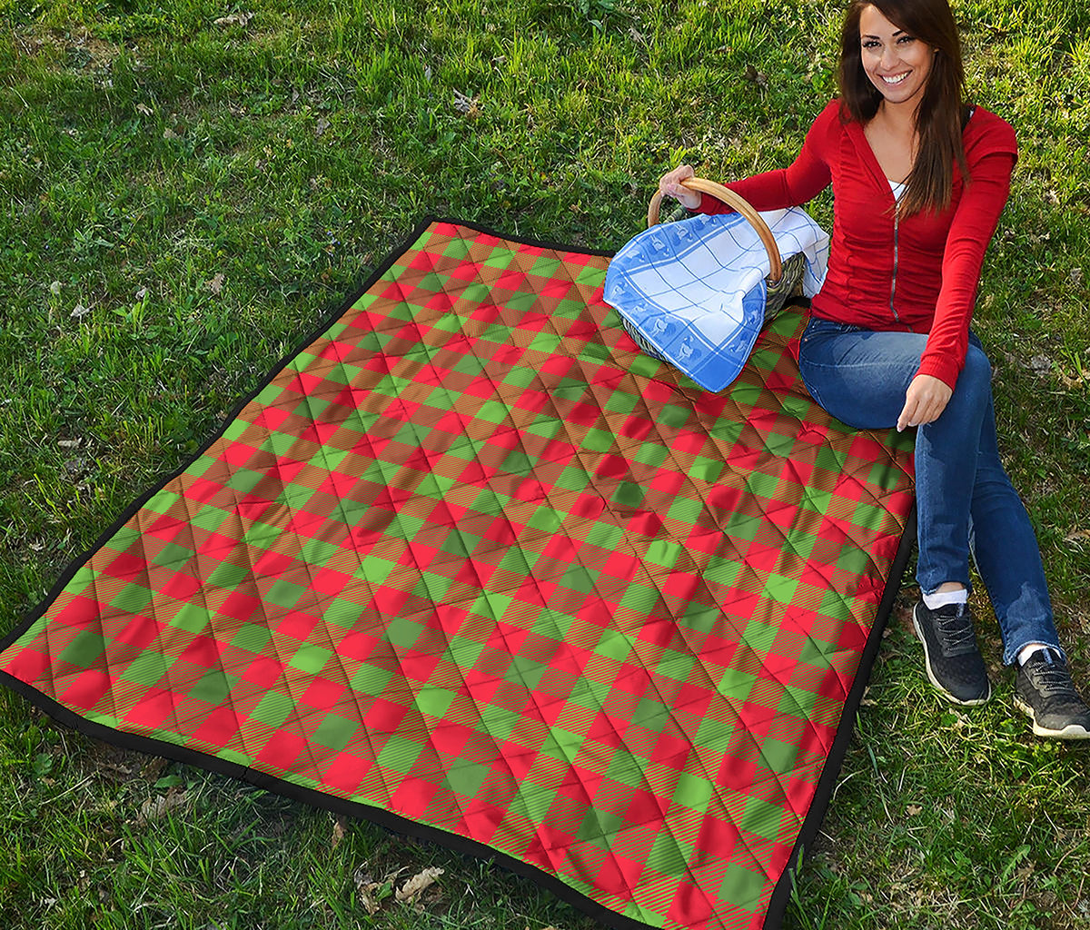 Christmas Buffalo Plaid Print Quilt