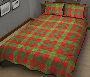 Christmas Buffalo Plaid Print Quilt Bed Set