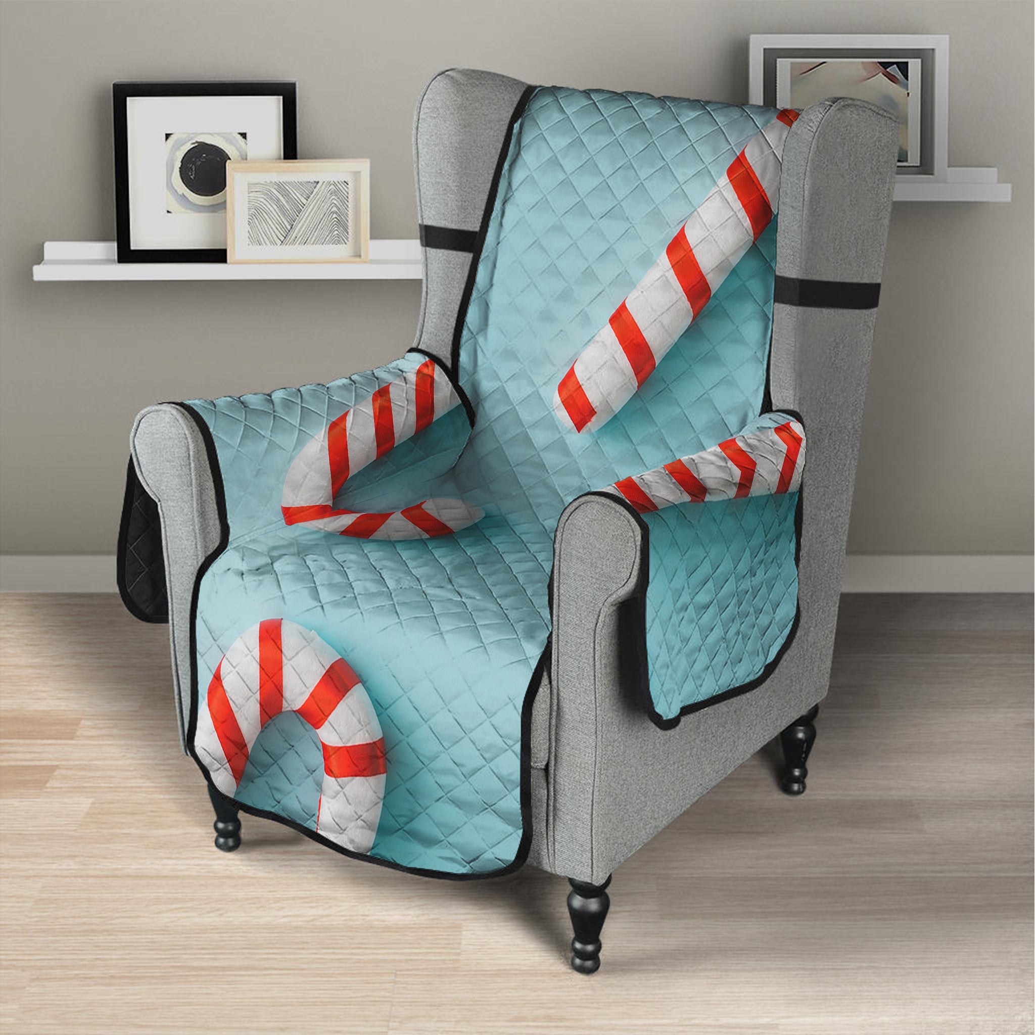 Christmas Candy Candies Pattern Print Armchair Protector