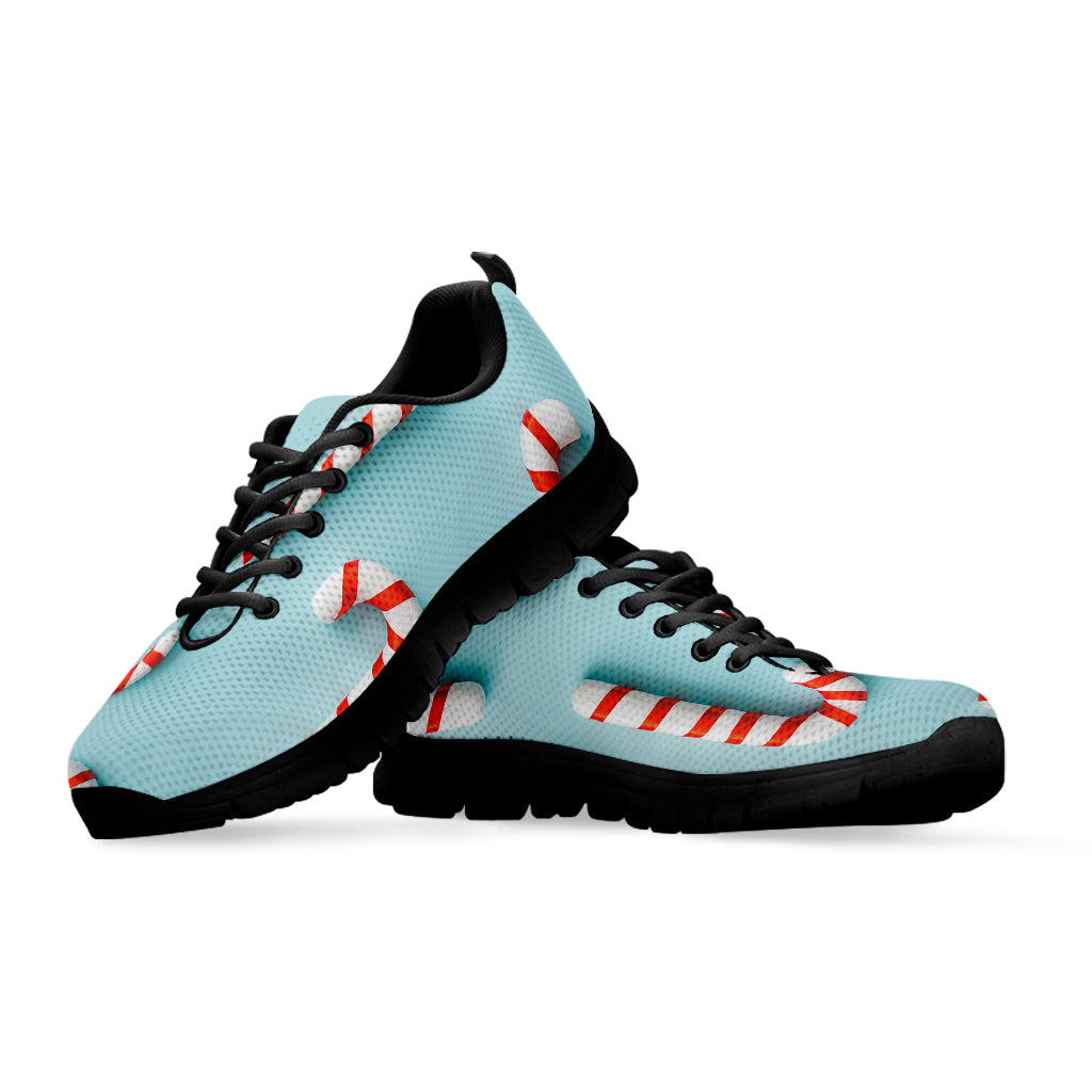 Christmas Candy Candies Pattern Print Black Sneakers