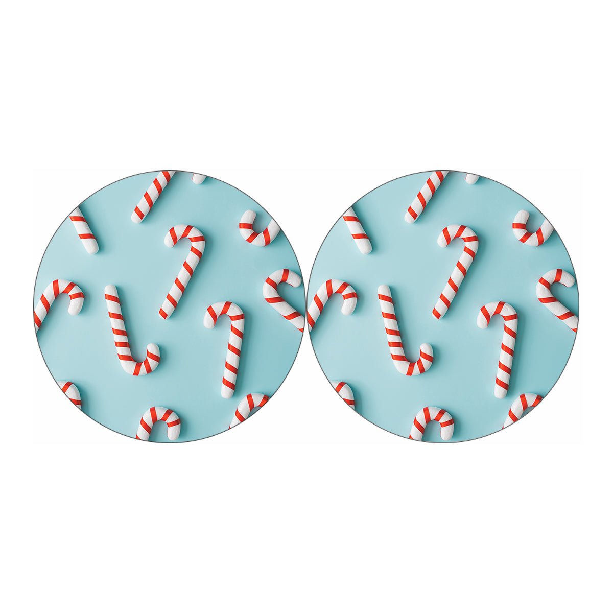 Christmas Candy Candies Pattern Print Car Coasters