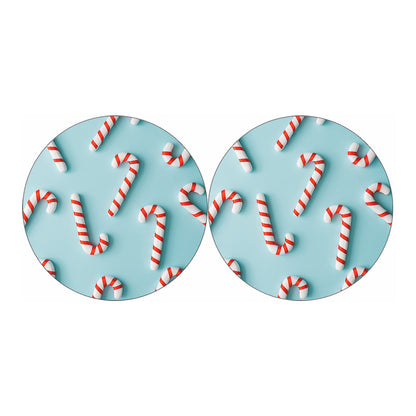 Christmas Candy Candies Pattern Print Car Coasters