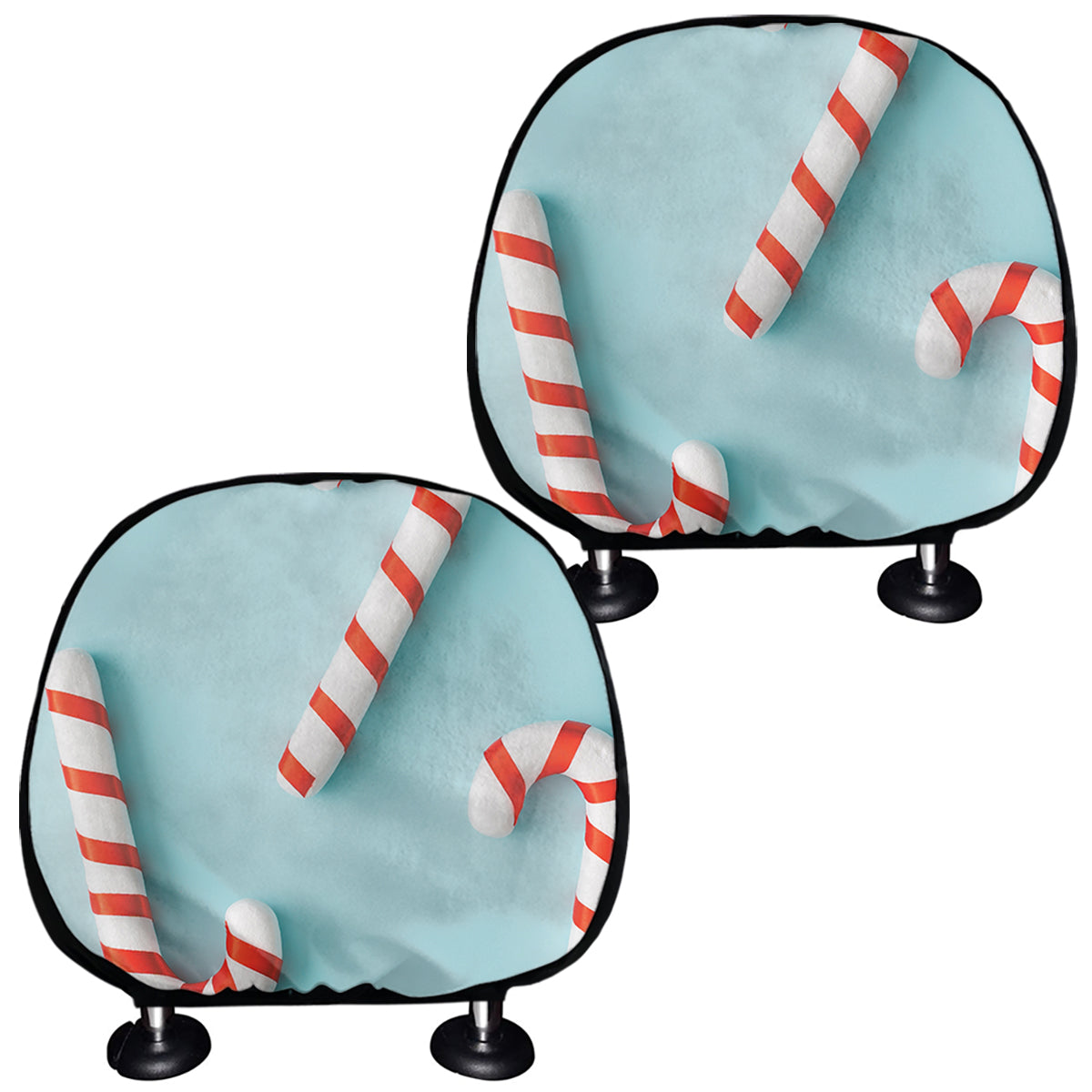 Christmas Candy Candies Pattern Print Car Headrest Covers