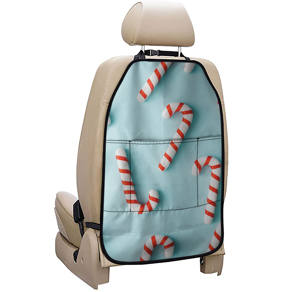 Christmas Candy Candies Pattern Print Car Seat Organizers