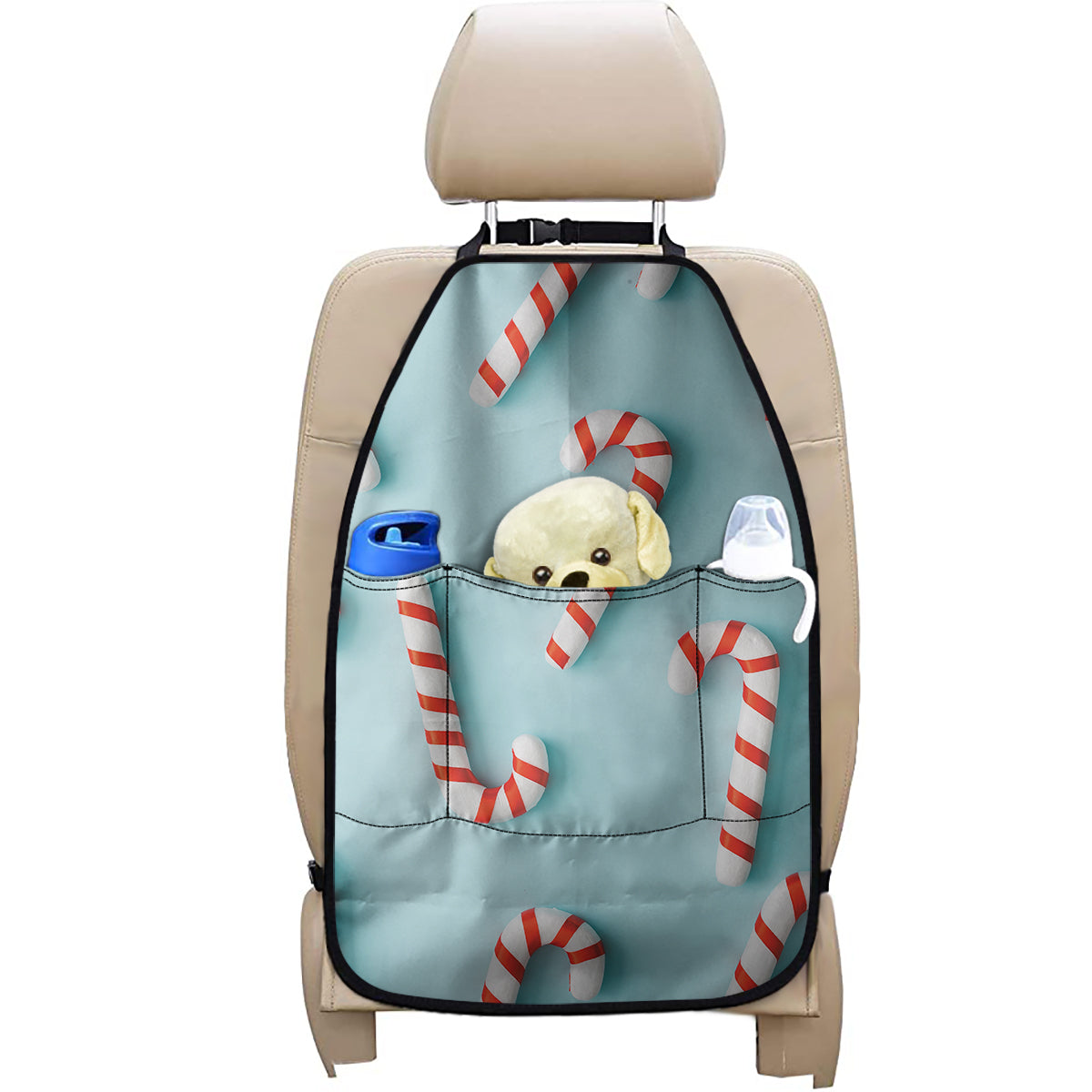 Christmas Candy Candies Pattern Print Car Seat Organizers