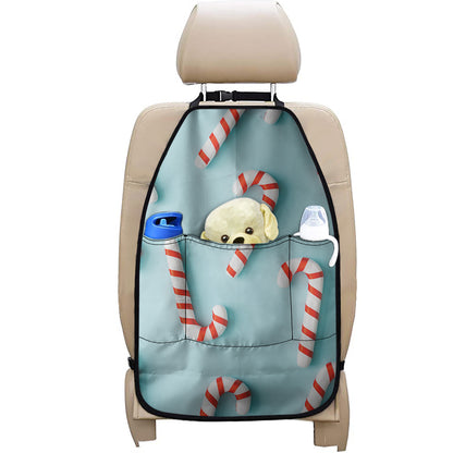 Christmas Candy Candies Pattern Print Car Seat Organizers