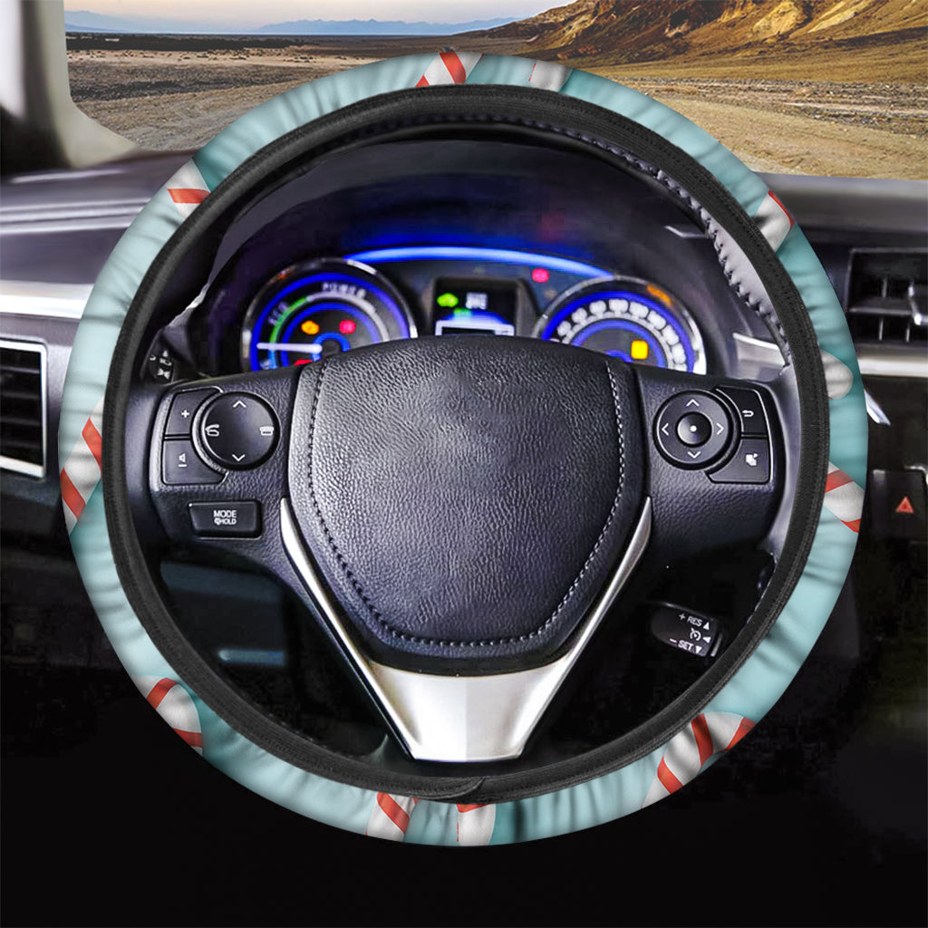 Christmas Candy Candies Pattern Print Car Steering Wheel Cover