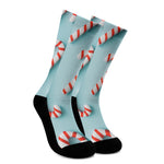 Christmas Candy Candies Pattern Print Crew Socks