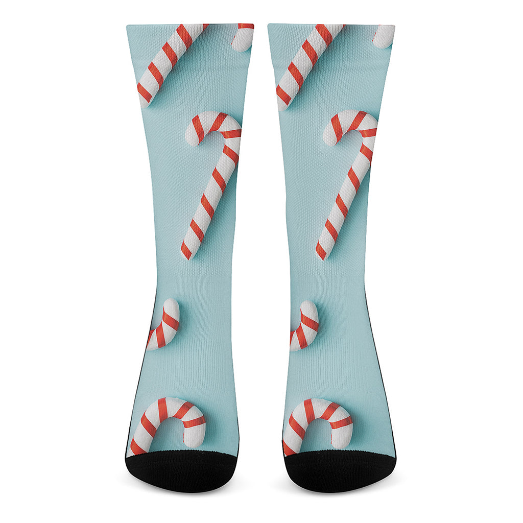 Christmas Candy Candies Pattern Print Crew Socks