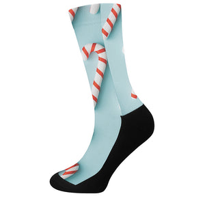 Christmas Candy Candies Pattern Print Crew Socks