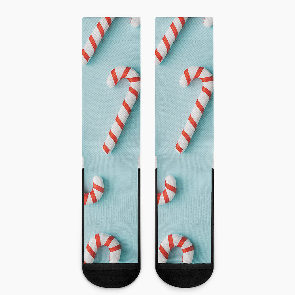 Christmas Candy Candies Pattern Print Crew Socks