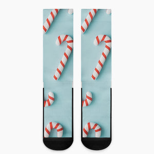 Christmas Candy Candies Pattern Print Crew Socks