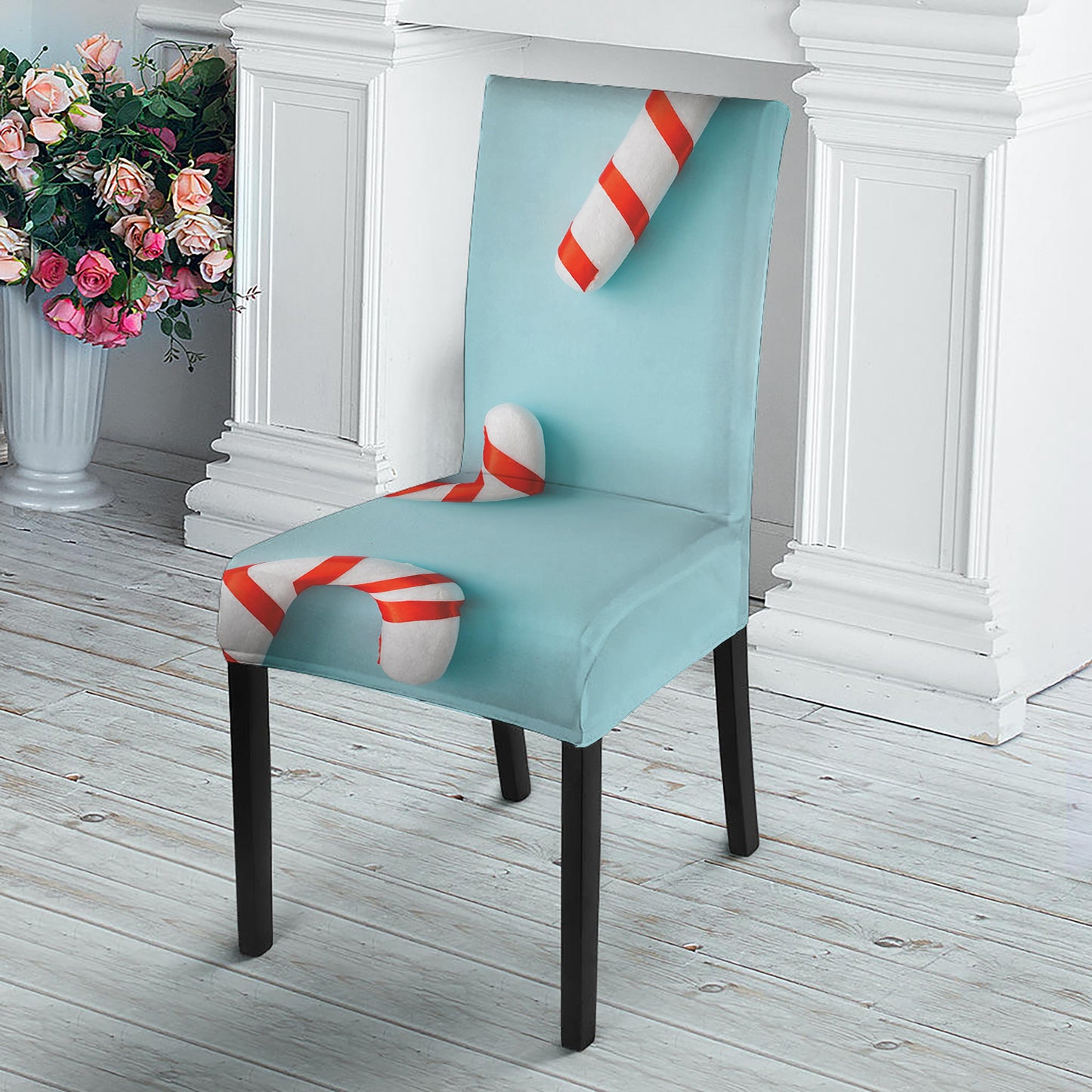 Christmas Candy Candies Pattern Print Dining Chair Slipcover
