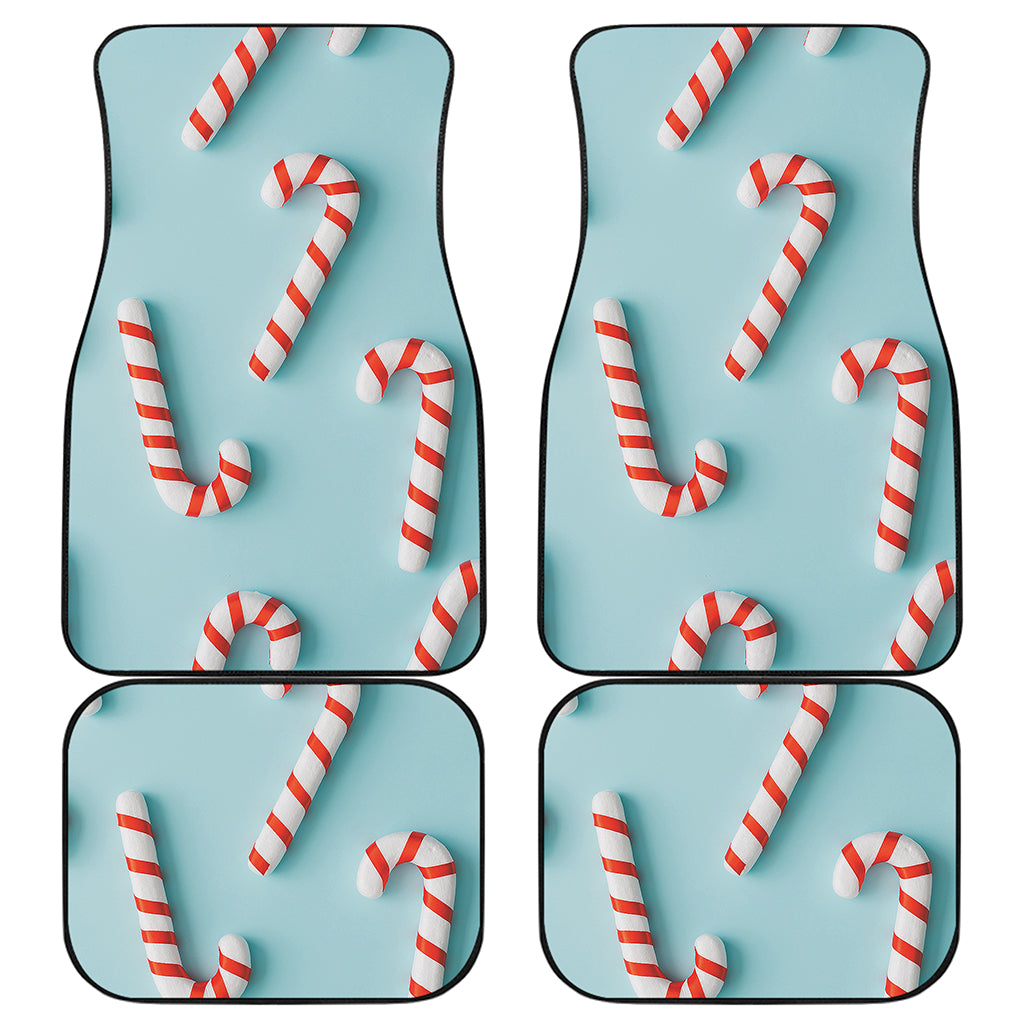 Christmas Candy Candies Pattern Print Front and Back Car Floor Mats