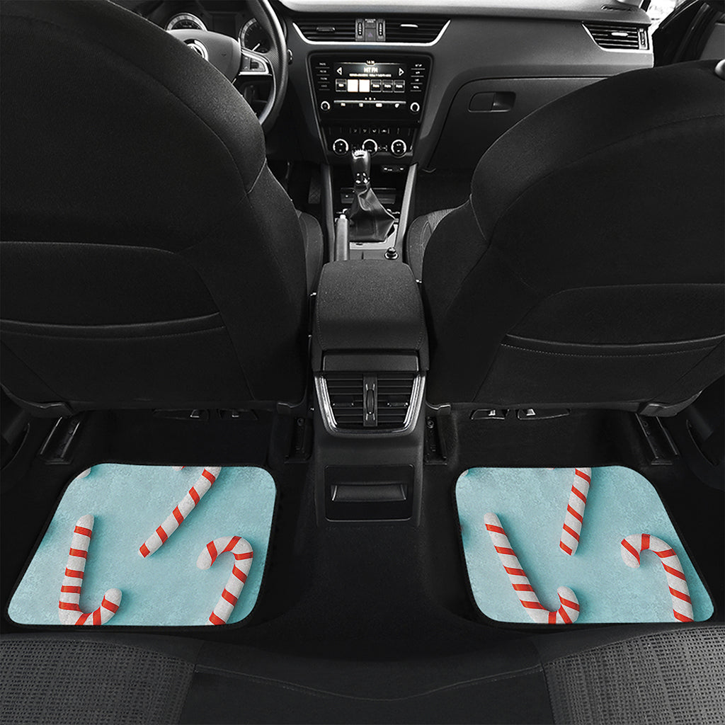 Christmas Candy Candies Pattern Print Front and Back Car Floor Mats