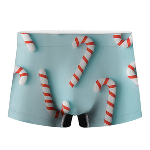 Christmas Candy Candies Pattern Print Men's Boxer Briefs