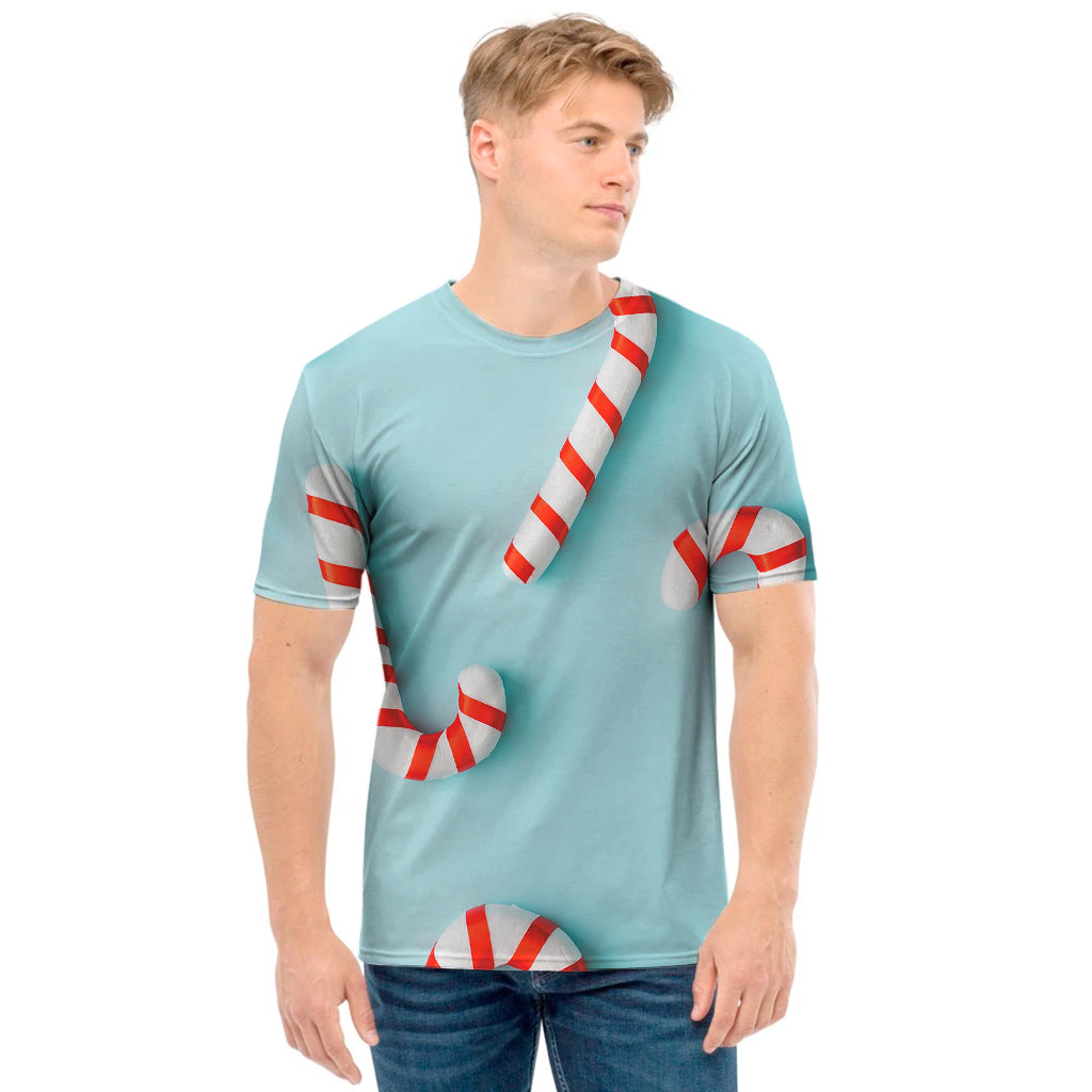 Christmas Candy Candies Pattern Print Men's T-Shirt