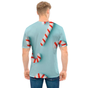 Christmas Candy Candies Pattern Print Men's T-Shirt