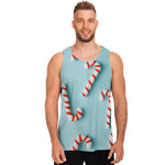 Christmas Candy Candies Pattern Print Men's Tank Top