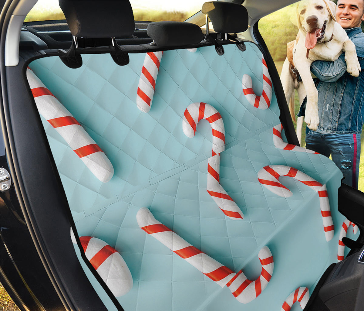 Christmas Candy Candies Pattern Print Pet Car Back Seat Cover