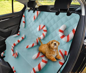 Christmas Candy Candies Pattern Print Pet Car Back Seat Cover