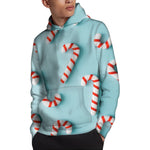 Christmas Candy Candies Pattern Print Pullover Hoodie