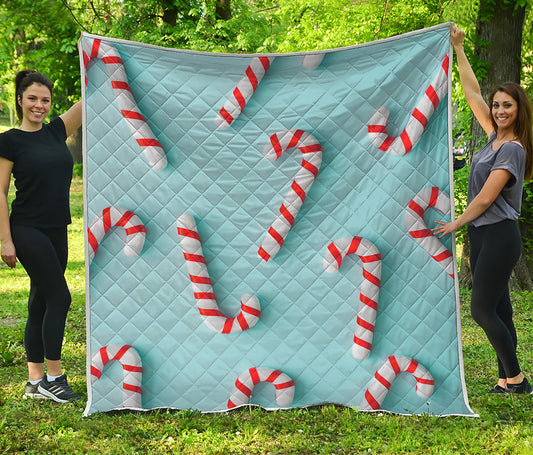 Christmas Candy Candies Pattern Print Quilt