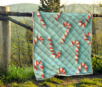 Christmas Candy Candies Pattern Print Quilt