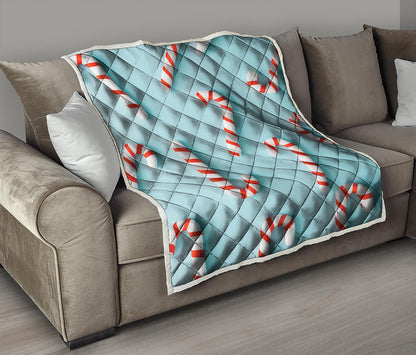 Christmas Candy Candies Pattern Print Quilt