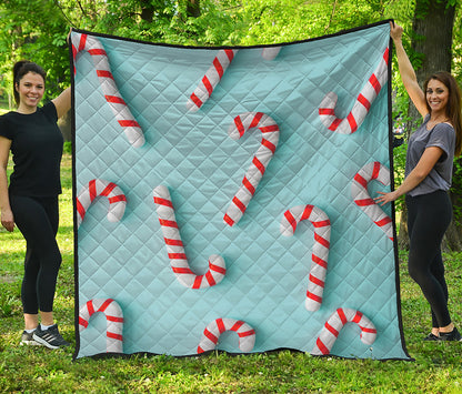 Christmas Candy Candies Pattern Print Quilt