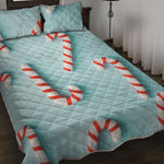 Christmas Candy Candies Pattern Print Quilt Bed Set